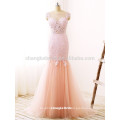 Belle dentelle Appliqued Floor Length Mermaid Tulle Formal Prom Dress for Party